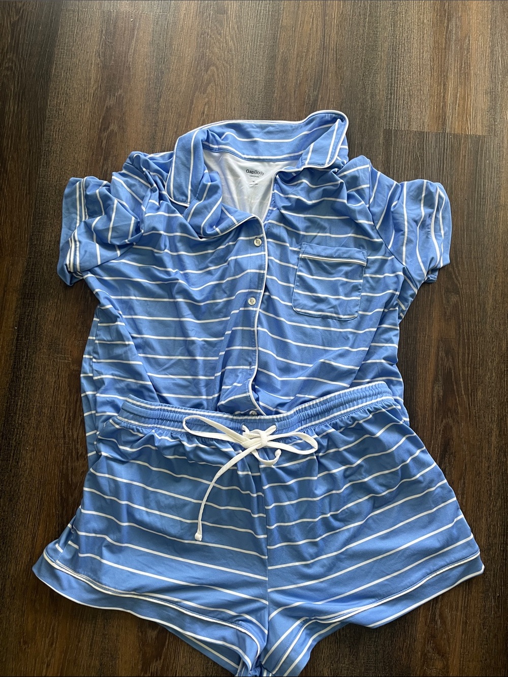GapBody Original XL Blue & White Striped Pajama set